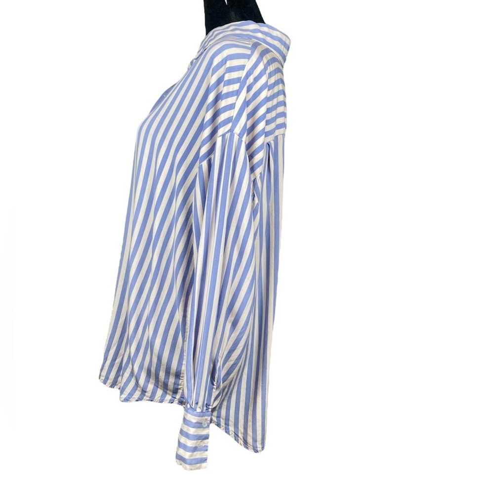 MNG Button Down Shirt Striped Blue Size 8​​ - Picture 2 of 6